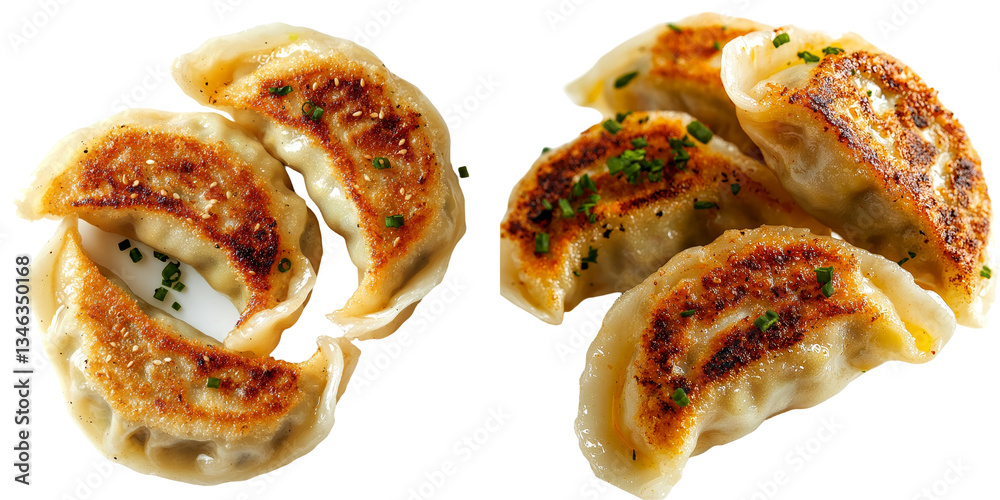 Aufkleber Generative Ai was used to create an isolated Chinese dumpling on a transparent background
