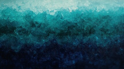 Obraz premium Dark oceanic gradient with deep navy and rich emerald paint strokes forming textured abstract background.