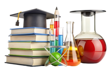 Science And Education concept on transparent background 