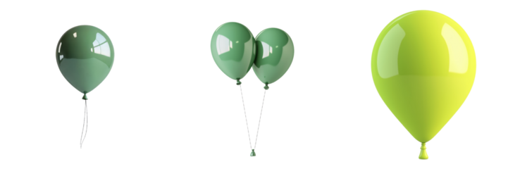 Generative Ai was used to create an image of a green balloon isolated on a clear background