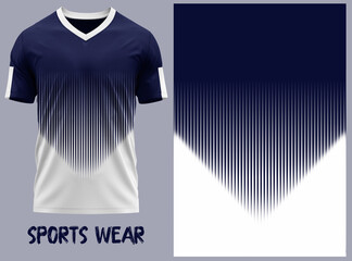 T-shirt V-neck  Short sleeve. With knit jersey fabric and rib neck texture ( 3d rendered )jersey design, jersey texture, sports wear, jersey design for Sublimation print © AmazeZ
