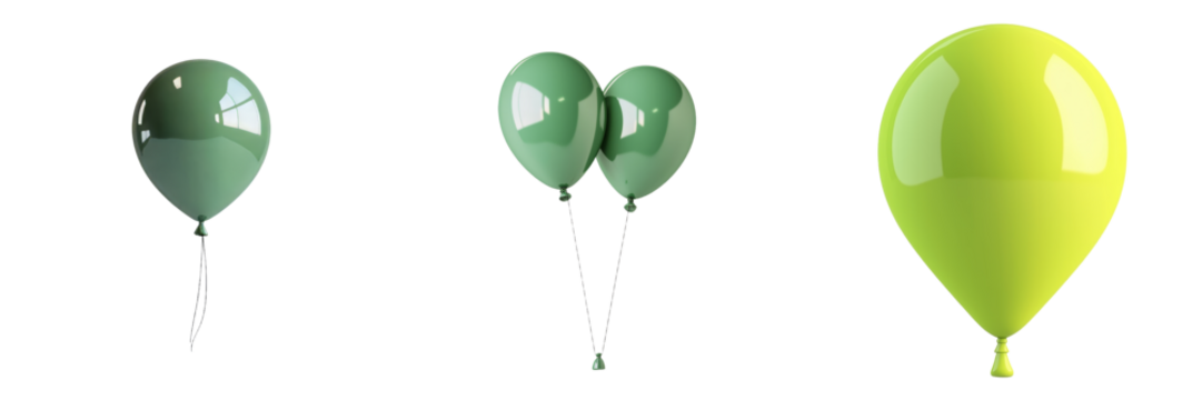 Generative Ai was used to create an image of a green balloon isolated on a clear background