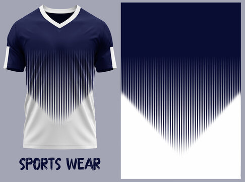 T-shirt V-neck  Short sleeve. With knit jersey fabric and rib neck texture ( 3d rendered )jersey design, jersey texture, sports wear, jersey design for Sublimation print
