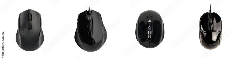Aufkleber An isolated computer mouse on a transparent background has been created using the power of Generative Ai