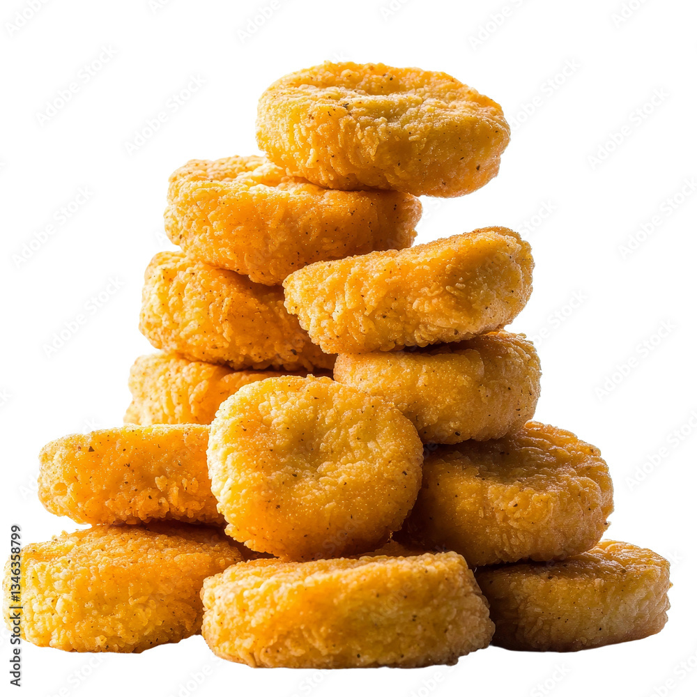 Aufkleber Using Generative Ai, an image was created of chicken nuggets isolated against a transparent background