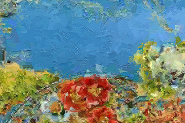 Various oil paintings, flowers, swans, chrysanthemums, paisley roses, peonies, and beautiful flowers