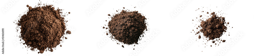Poster scattered dirt and a flying soil pile are captured in a top view, with the entire scene set against 