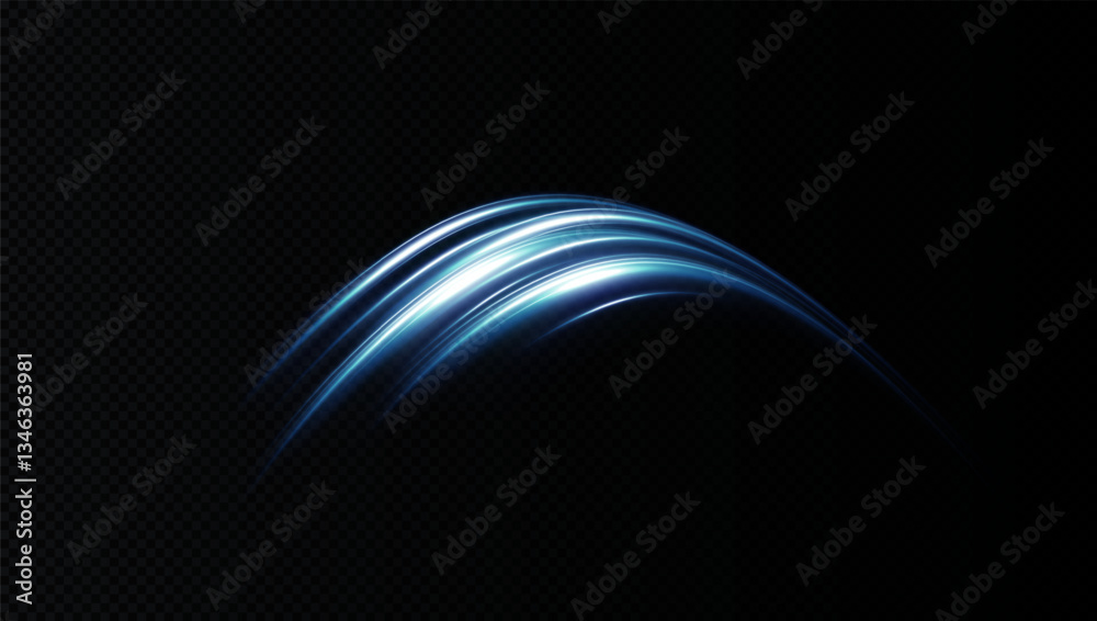 Aufkleber modern abstract vector background with glowing neon lines, sparkles, and flare effects. blue and bla