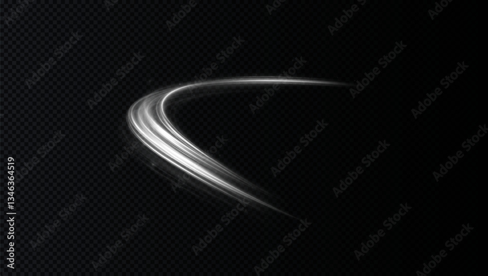 Aufkleber Bright circular light frame with glowing particles and spiral motion. Abstract vector design featuring futuristic neon swirls, sparkles, and vortex energy. Ideal for modern, magic-themed visuals