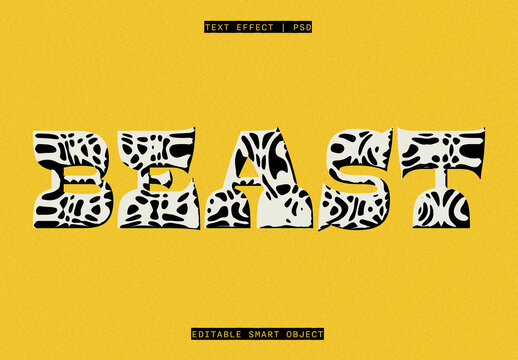 Animal Pattern Text Effect