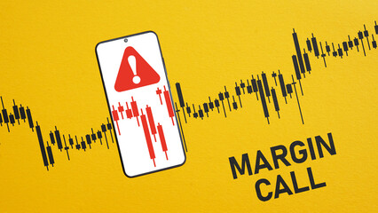 Margin call is shown as business financial concept