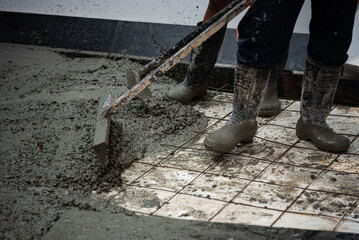 Pouring concrete involves preparing the site