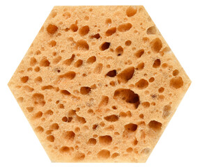 Dish washing sponge isolated on a transparent background. Top view. PNG.