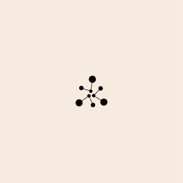 Molecule icon flat vector design.