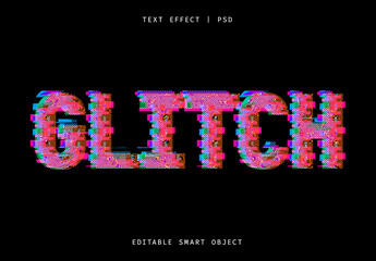 Colorful Glitch Text Effect