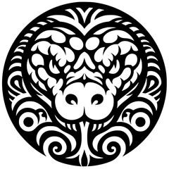 Aesthetic silhouette of a snake