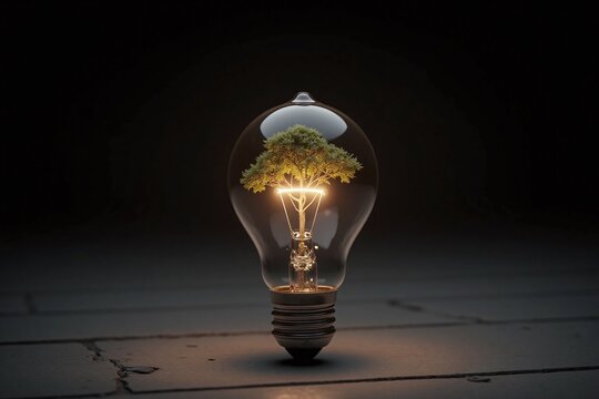 light bulb with a tree inside of it1