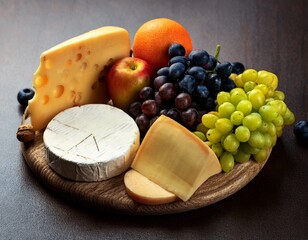 Cheese and fruits
