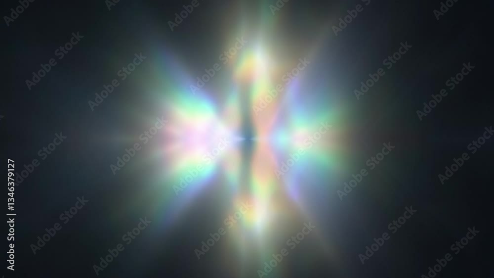 Wall mural looping animated background of futuristic colorful light rays on dark background
