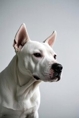 there is a white cat with green eyes looking at the camera