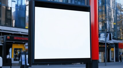 Blank Billboard on a Busy Commercial Building Ready for Advertising Opportunities