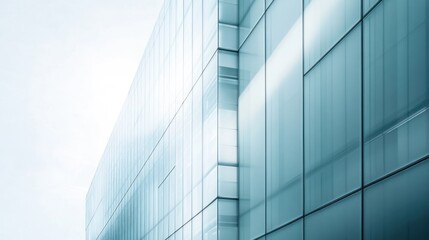 Modern glass office building facade