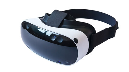 Virtual reality headset isolated on transparent background