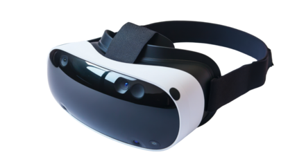 Virtual reality headset isolated on transparent background