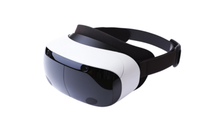 Virtual reality headset isolated on transparent background