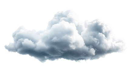 Realistic cumulus cloud floating on transparent background