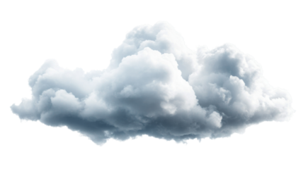 Realistic cumulus cloud floating on transparent background