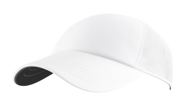 White baseball cap with transparent background, perfect for mockups