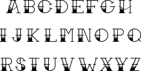 Traditional Tattoo Letters