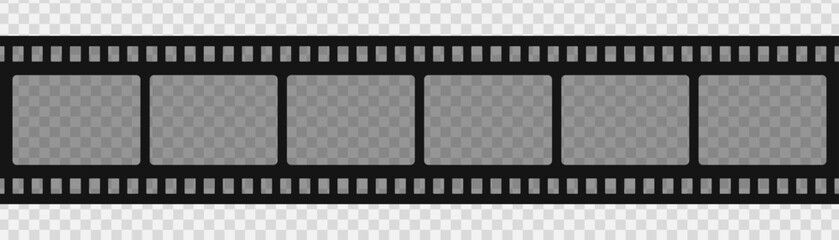 Obraz premium Old retro tape film video movies, Grunge vintage film strip for photo video filming, Vector illustration.