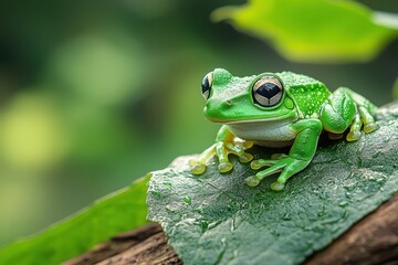 Obraz premium Small frog banner