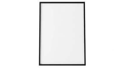 Black frame mockup with transparent background for easy customization