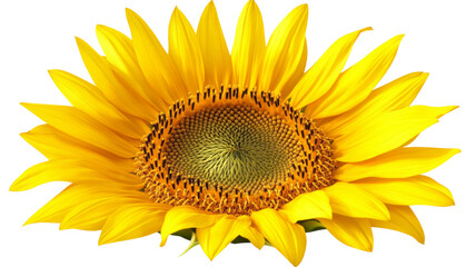 Obraz premium Bright sunflower blooming with transparent background