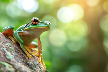 Fototapeta premium Small frog banner