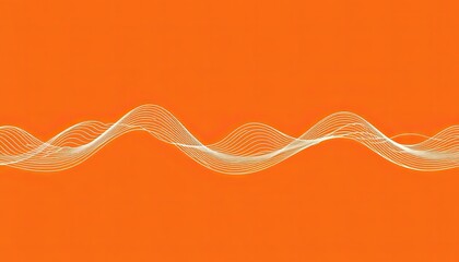 An abstract design depicting waves on a colorful orange background