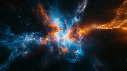 Naklejka premium Generic Vibrant Cosmic View Nebula High Resolution