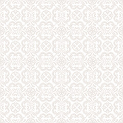 Ornate Damask Pattern with Elegant Floral and Baroque Details. Vector illustration