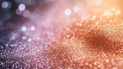 An enchanting close-up of sparkling glittery textures, creating a dreamy bokeh background that evokes feelings of wonder and joy, perfect for design projects and creative works.