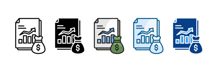 Financial Management Icon Set Multiple Style Collection