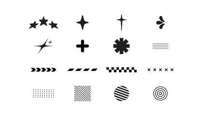 several sets of silhouette ornaments