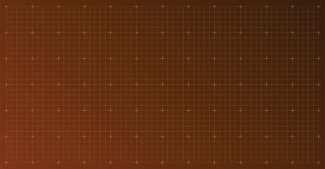 Industrial orange blueprint with a bold yellow grid. Vector illustration of a construction plan, mechanical engineering, or factory layout concept.    © Michael