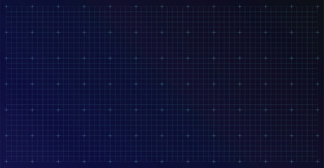 Dark futuristic blueprint with a glowing cyan grid. Vector illustration of a sci-fi interface, HUD design, or digital technology background.

