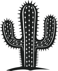 Mexican Cactus Silhouette – Traditional Desert Plant Vector for Cinco de Mayo