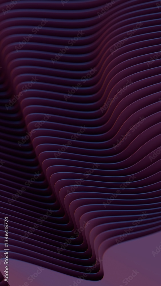 Poster Flowing layered lines in purple and teal create a smooth, modern wave design with fluid curves and gradient transitions, evoking a minimal and futuristic aesthetic........