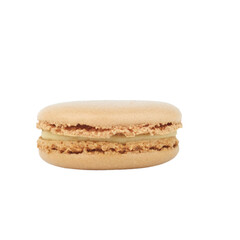  Beige macaroon isolated on A white  background