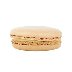  Beige macaroon isolated on A white  background